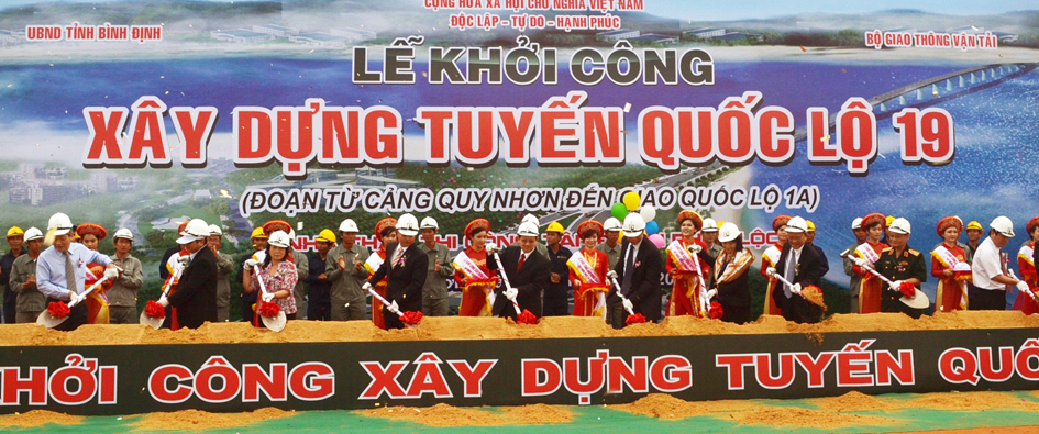 Khởi công xây dựng tuyến quốc lộ 19 đoạn từ Cảng Quy Nhơn đến quốc lộ 1A Bình Định